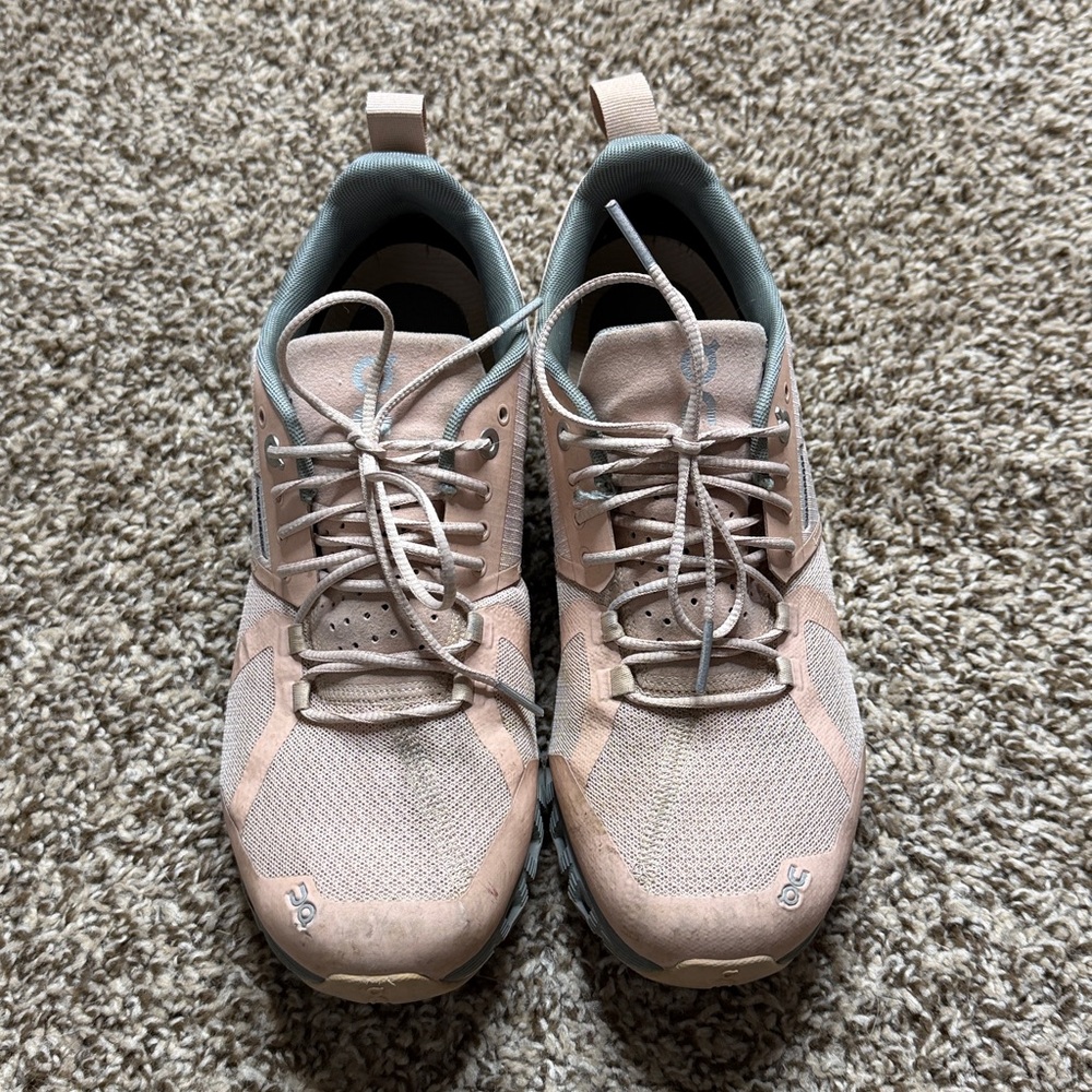 On Cloud Blush Pink Waterproof Athletic Shoes - Picture 2 of 8